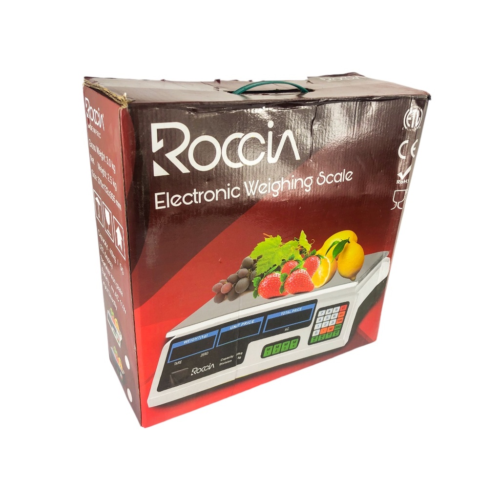 Balanza peso electrónico 40kg Roccia 