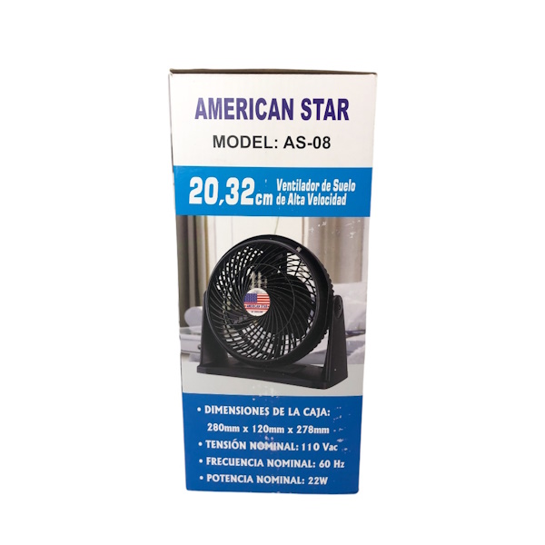 Ventilador de piso o mesa American Star AS-08 de 8" 