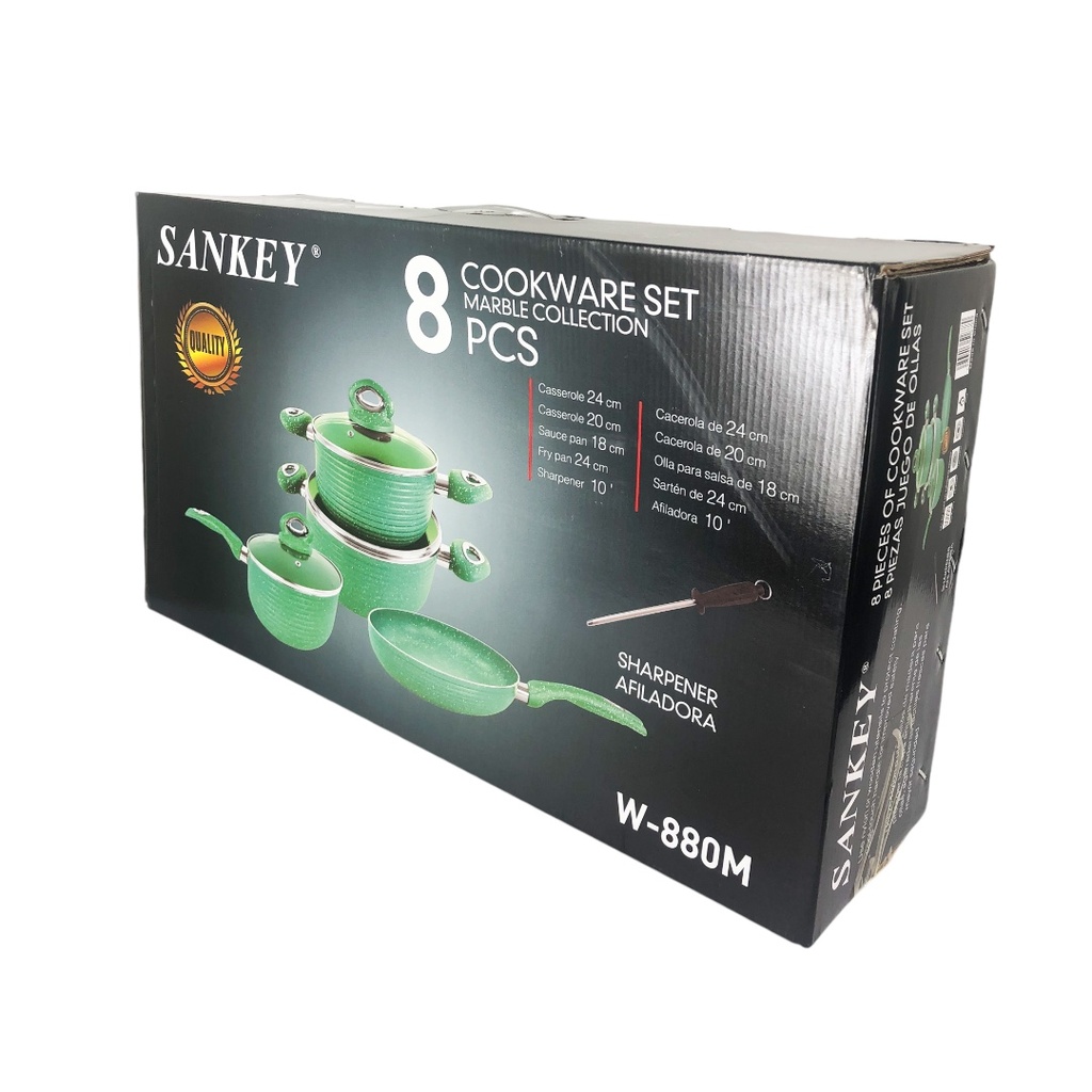 Juego de Ollas 8 piezas Antiadherentes 