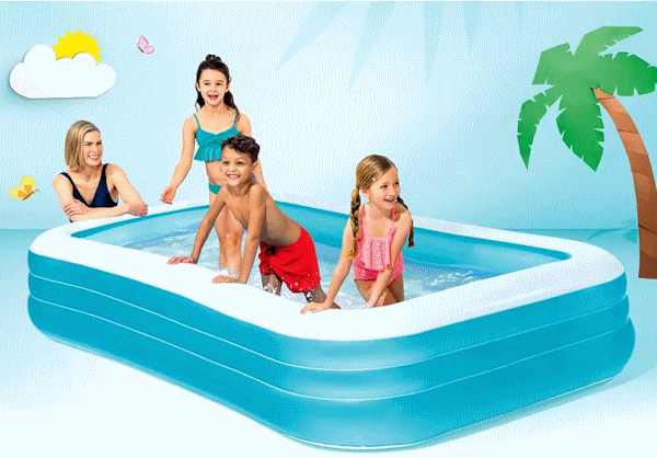 Piscina inflable de 3 anillos marca INTEX 305x183x56 cm