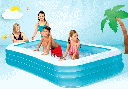 Piscina inflable de 3 anillos marca INTEX 305x183x56 cm