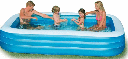 Piscina inflable de 3 anillos marca INTEX 305x183x56 cm