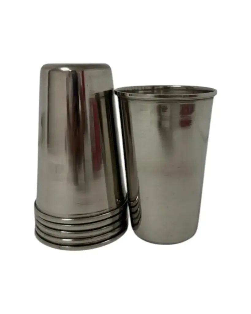 Set de 6 vasos de acero