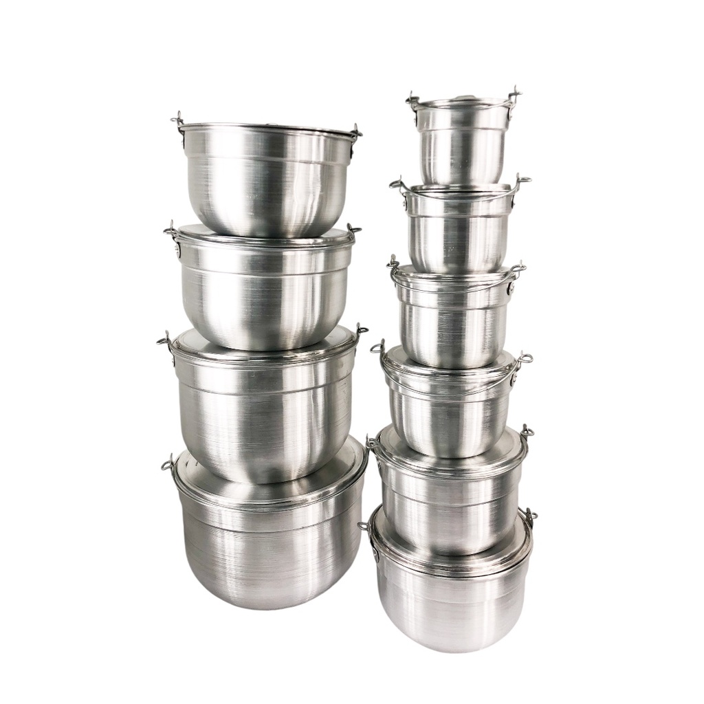 Juego de ollas campesinas de aluminio 20 piezas 