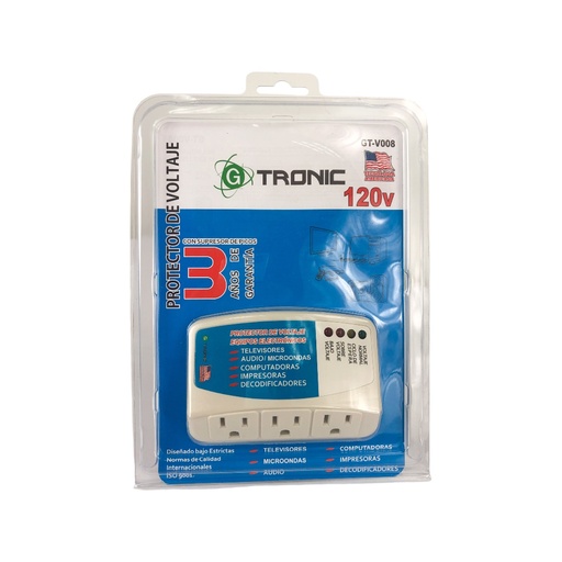 [PRE-84] Protector de voltaje 120V Gtronic GT-V008
