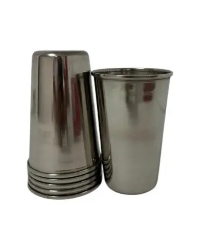Set de 6 vasos de acero
